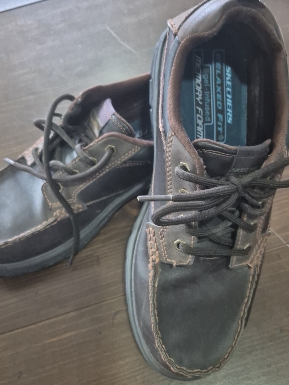 Skechers Men’s Dark Brown Lace-Up Boat Shoes